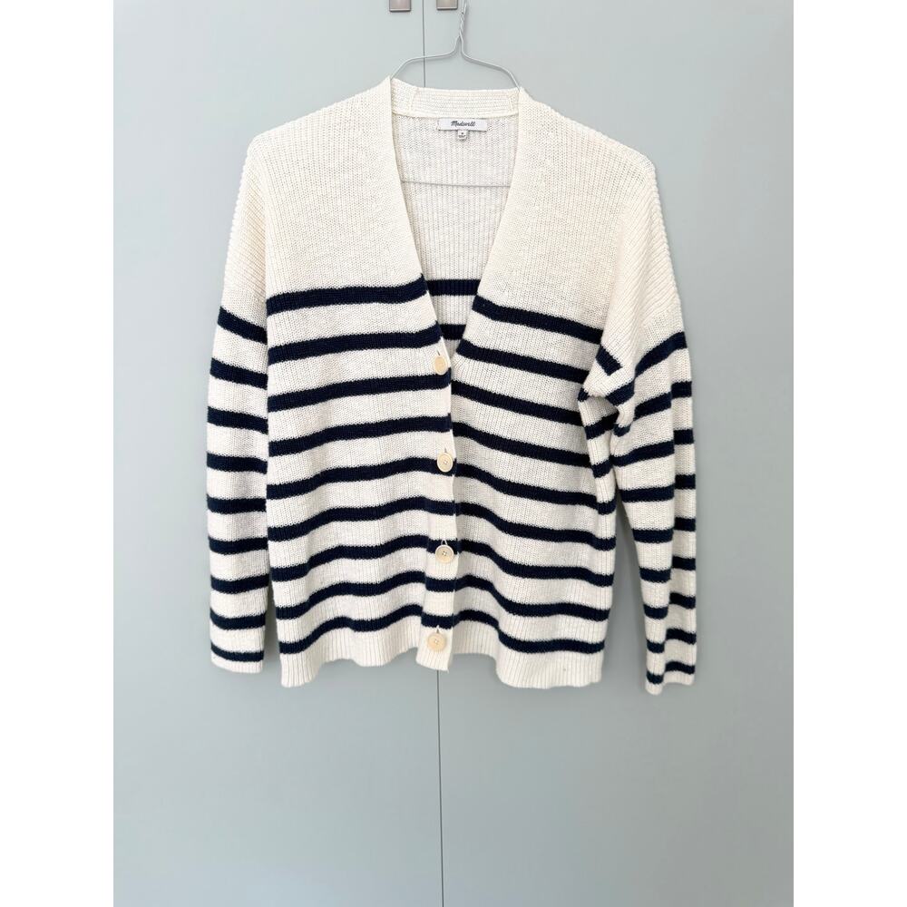 MADEWELL V-Neck Button-Front Long Cardigan Sweater NL202 - Picture 3 of 10